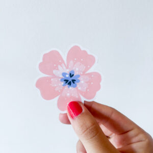 Sticker Fleur rose