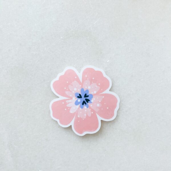 Sticker Fleur rose