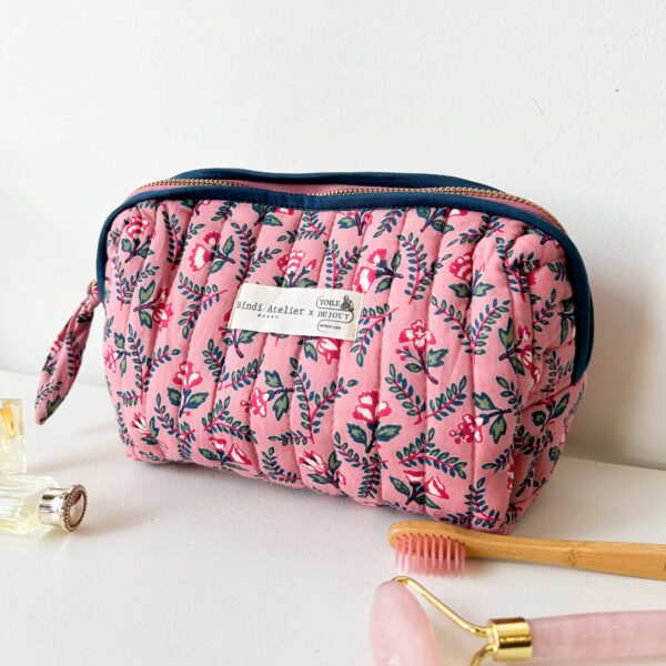 Trousse de toilette Flora Framboise- Petit modèle