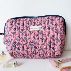 Trousse de toilette Flora Framboise - Grand modèle