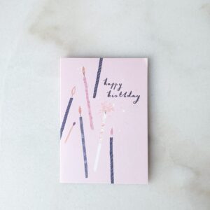 Carte anniversaire - Slim candles