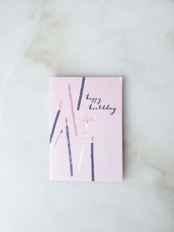 Carte anniversaire - Slim candles