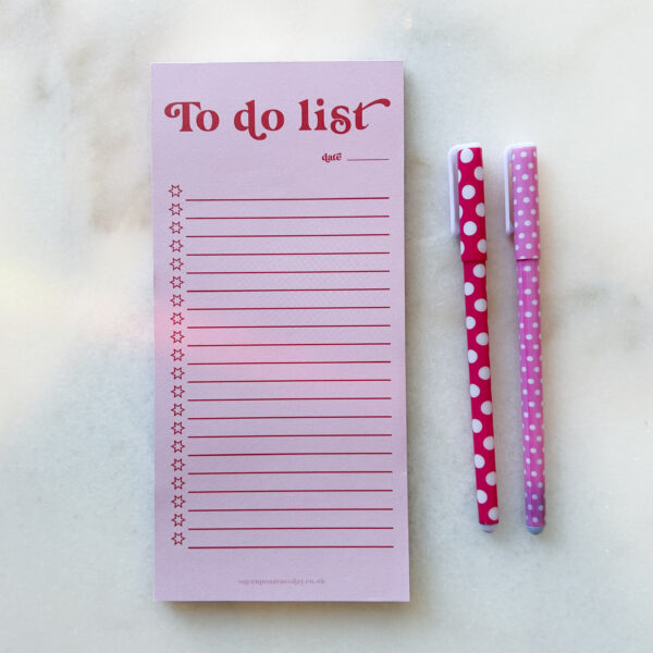 Bloc notes -To do pink