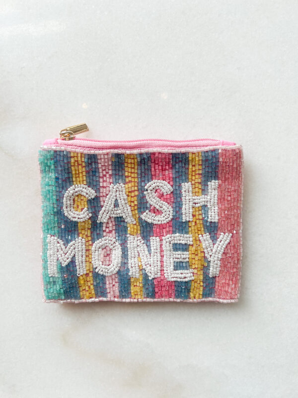 Porte monnaie en perles Cash money